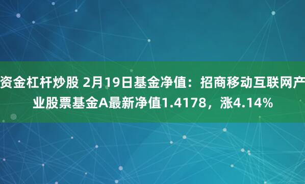 资金杠杆炒股 2月19日基金净值：招商移动互联网产业股票基金A最新净值1.4178，涨4.14%