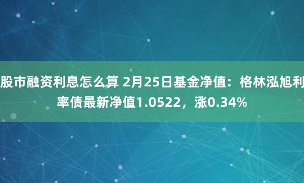 股市融资利息怎么算 2月25日基金净值：格林泓旭利率债最新净值1.0522，涨0.34%